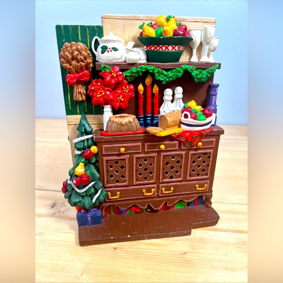 Dept 56 All Through the House Kitchen Sideboard Christmas figure 2 sided Vintage - Picture 1 of 5